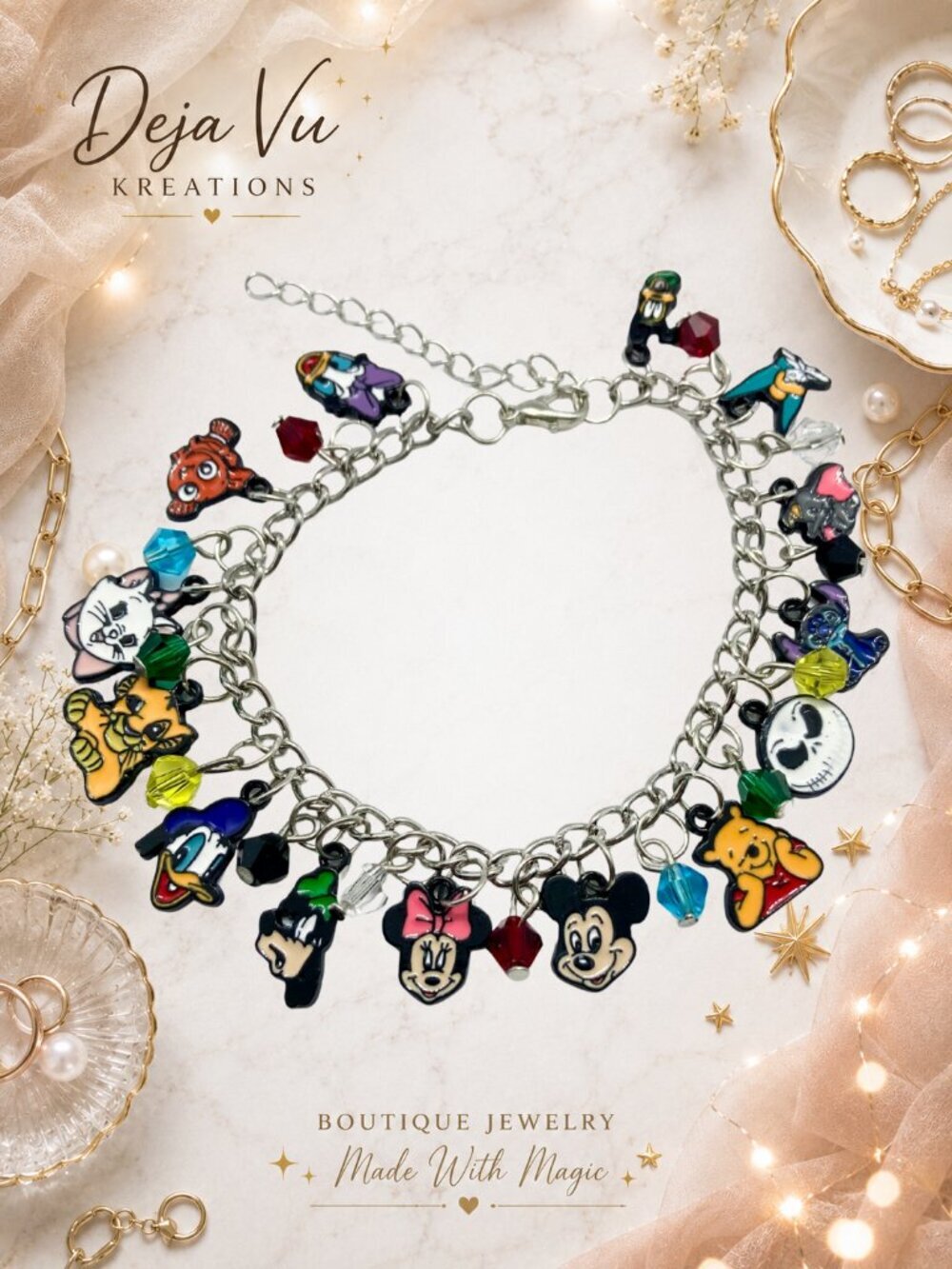 Classic Disney Characters Charm Bracelet